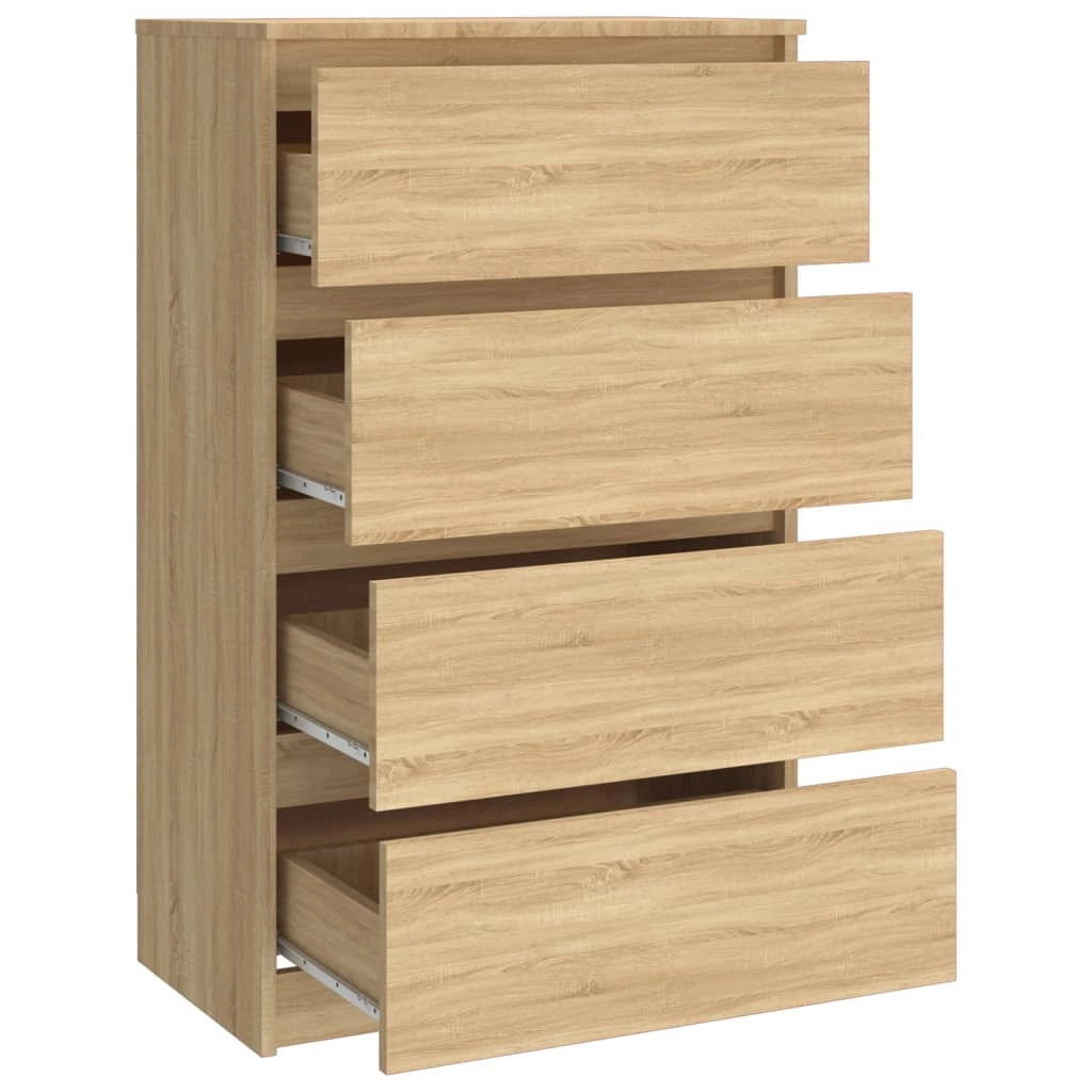 Buffet credenza cassettiera armadio mobile contenitore organizer cucina soggiorno rovere Sonoma 60 x 35 x 98,5 cm legno ingegnerizzato marrone 02_0031617