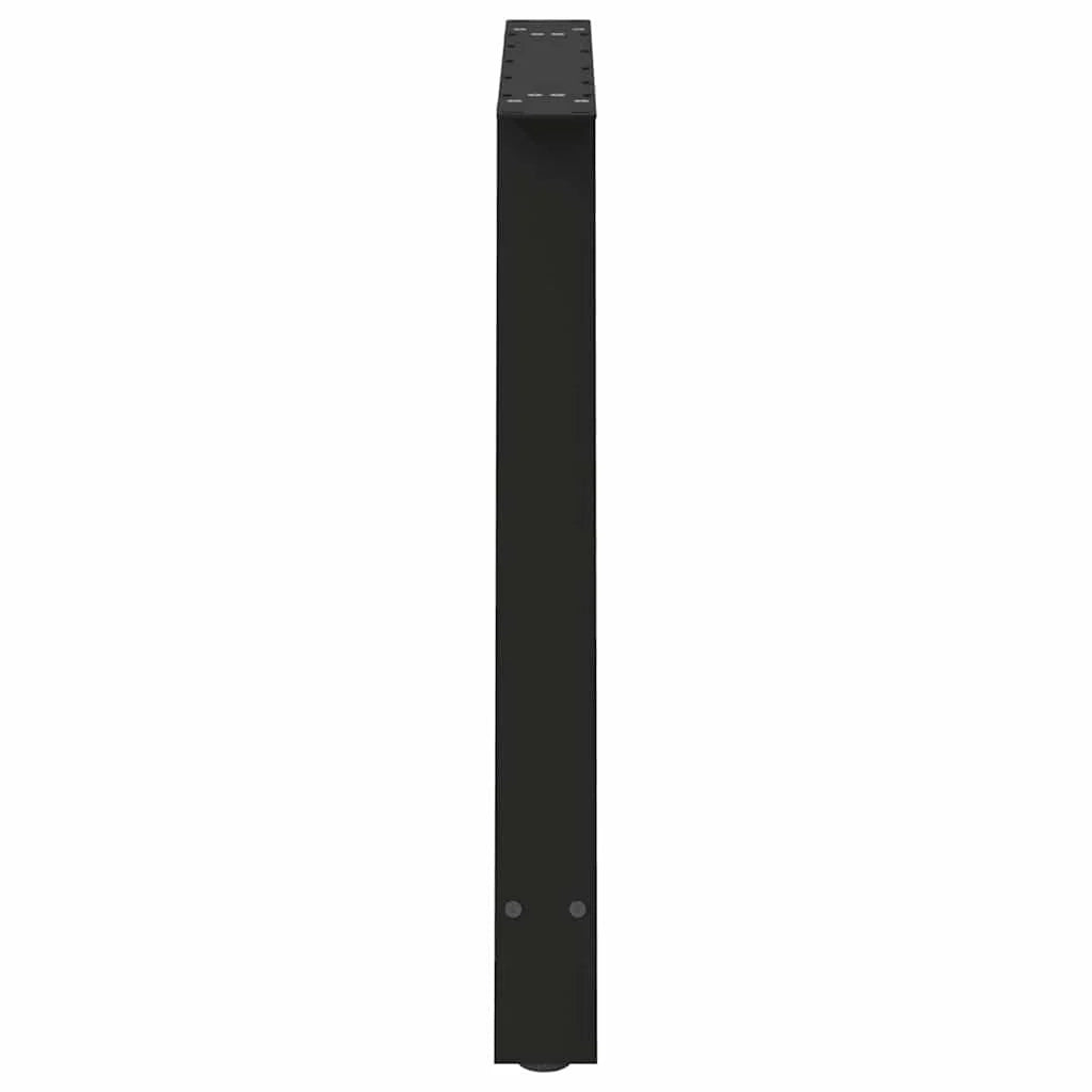 Set di 2 gambe per tavolo da pranzo a forma di A 90 x 73 cm design moderno con piedini regolabili acciaio nero 02_0057136
