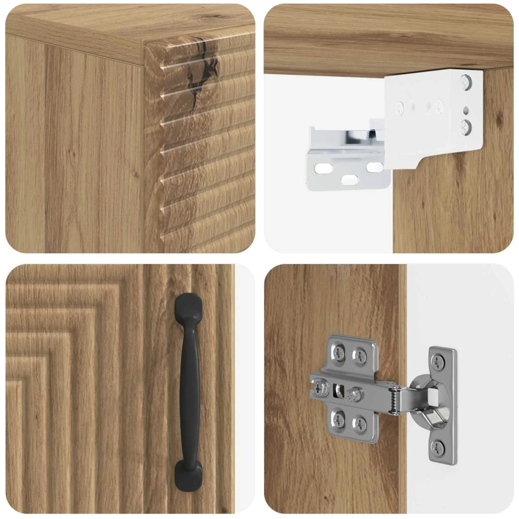 Armadio da bagno a muro HAARLEM Rovere Artigianale 896814