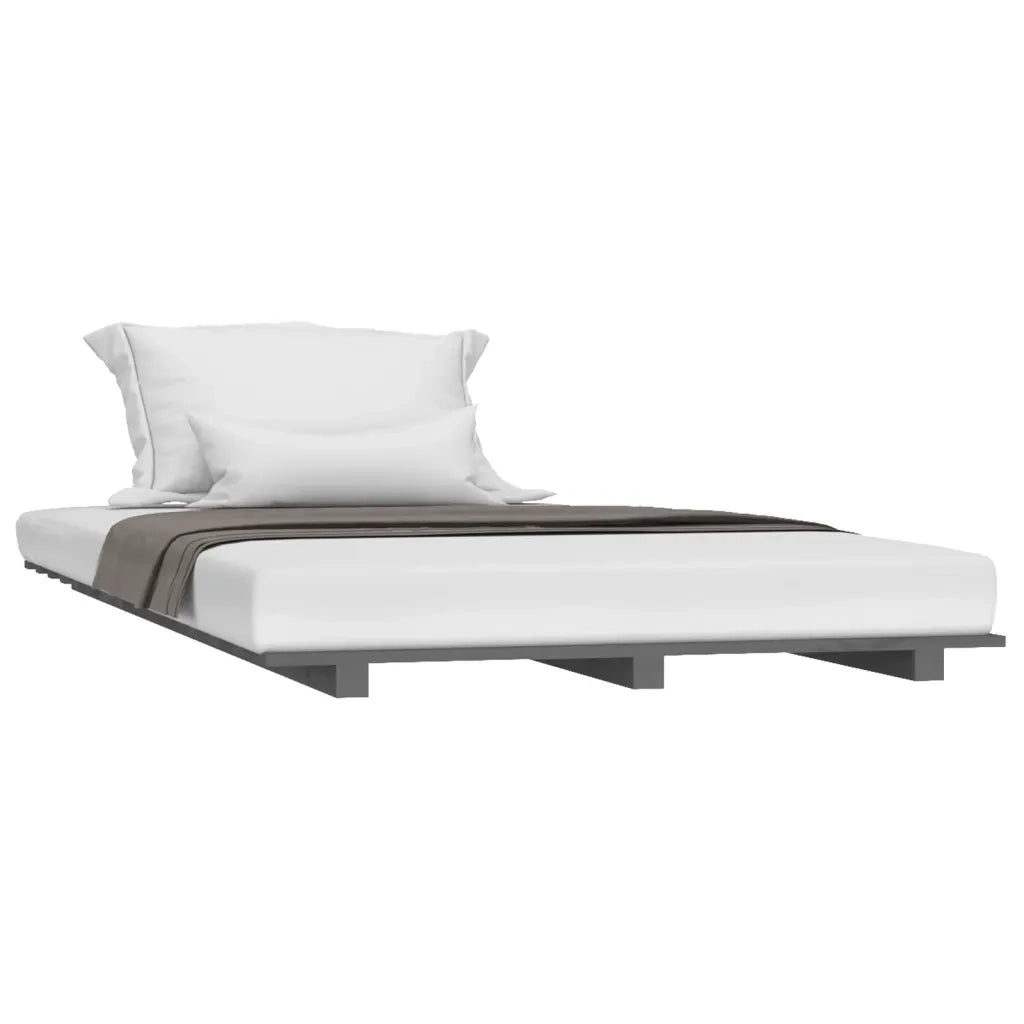 Giroletto Grigio 90x200 cm in Legno Massello di Pino 824550