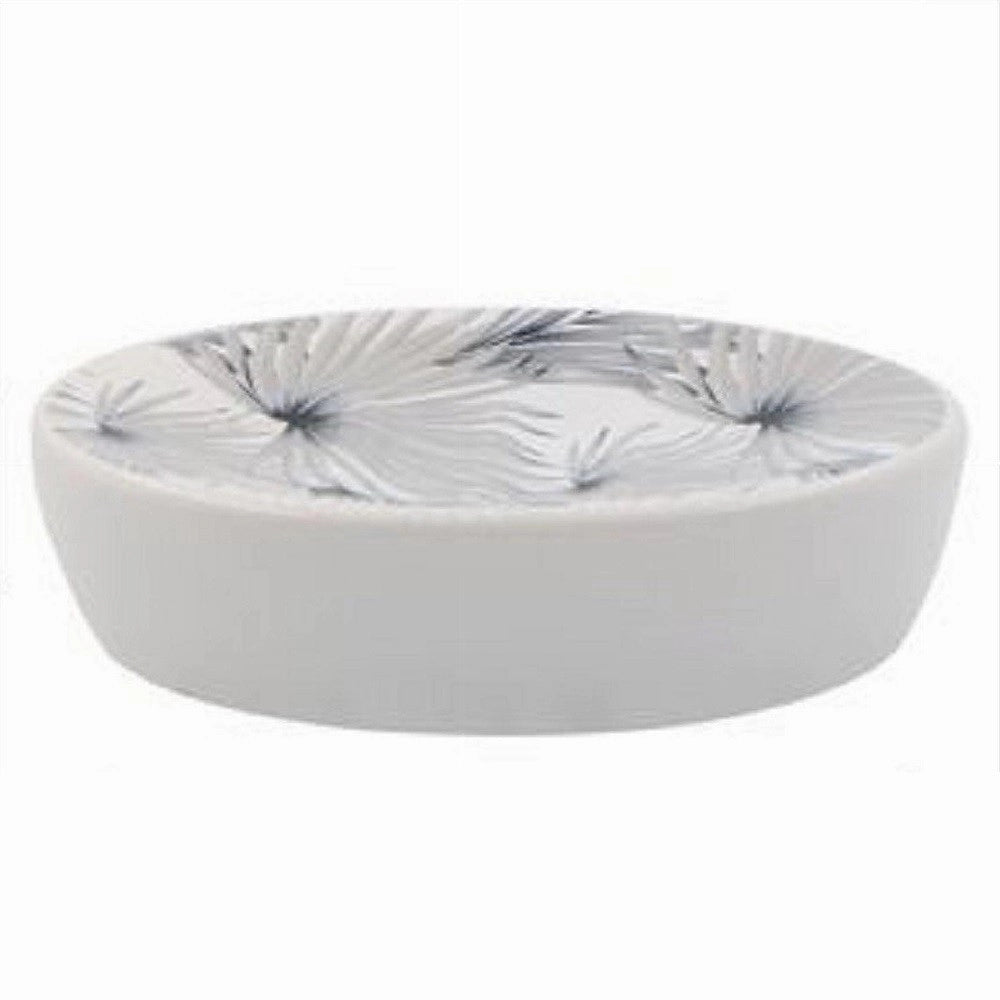 Trade Shop - Porta Sapone Saponetta Accessorio Arredo Bagno Stampa Tropicale 11 X 3 Cm 87065 -