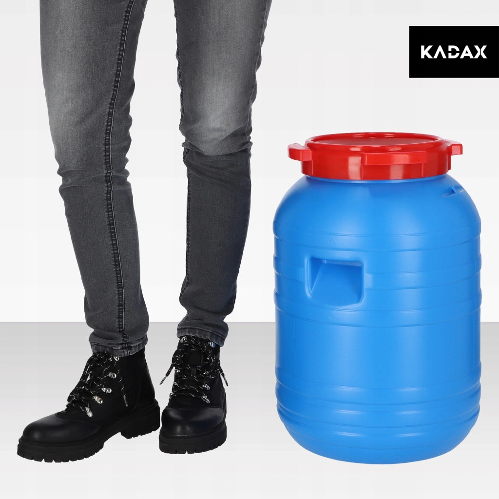 KADAX Barile in plastica da 30 litri per sottaceti di cavoli e cetrioli per acqua piovana Certificato
