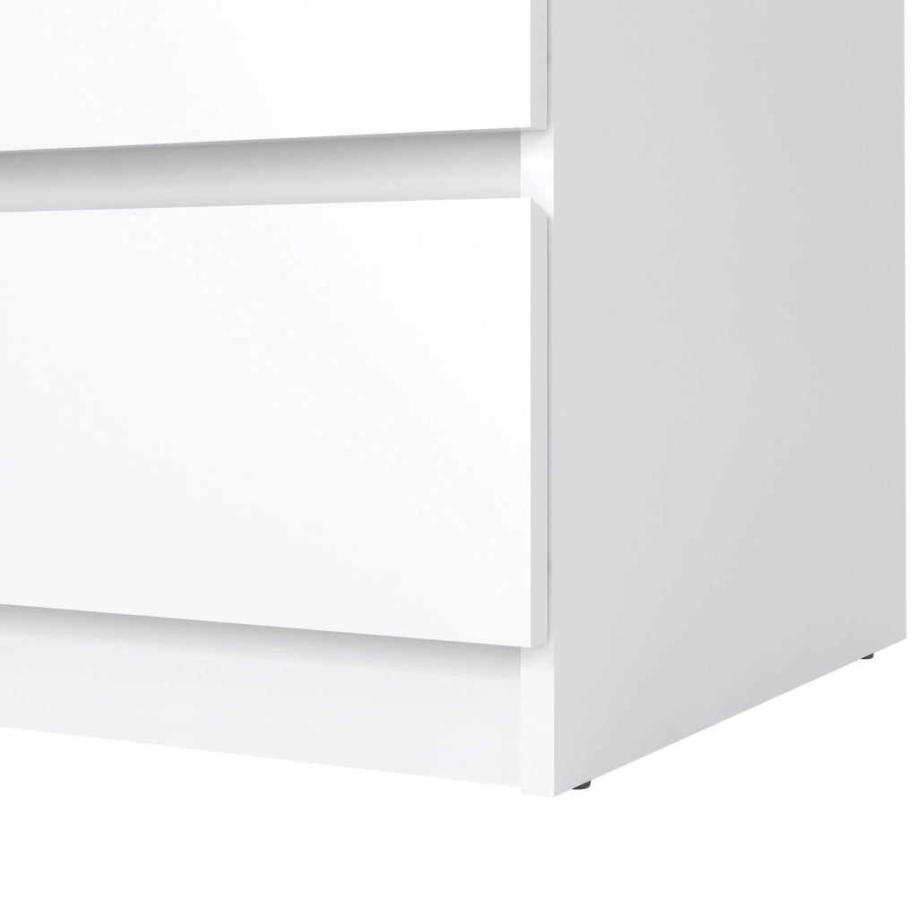 Cassettiera Kajiki, Settimino multiuso, Comò camera da letto, Mobile con cassetti, 77x50 h68 cm, Bianco lucido