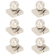 Tappi per Pali 6 pz EstremitÃ  a Globo in Acciaio Inox 81x81 mm cod mxl 56538