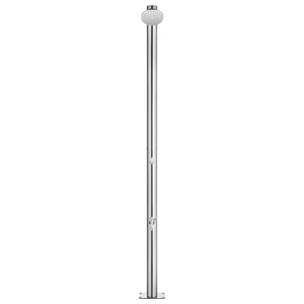 Doccia da Giardino con Base Marrone 220 cm in Acciaio Inox cod mxl 49989