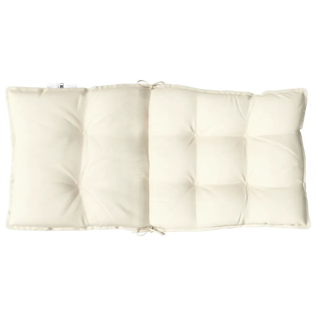 Cuscini per Sedia Schienale Basso 6 pz Crema in Tessuto Oxford 377679