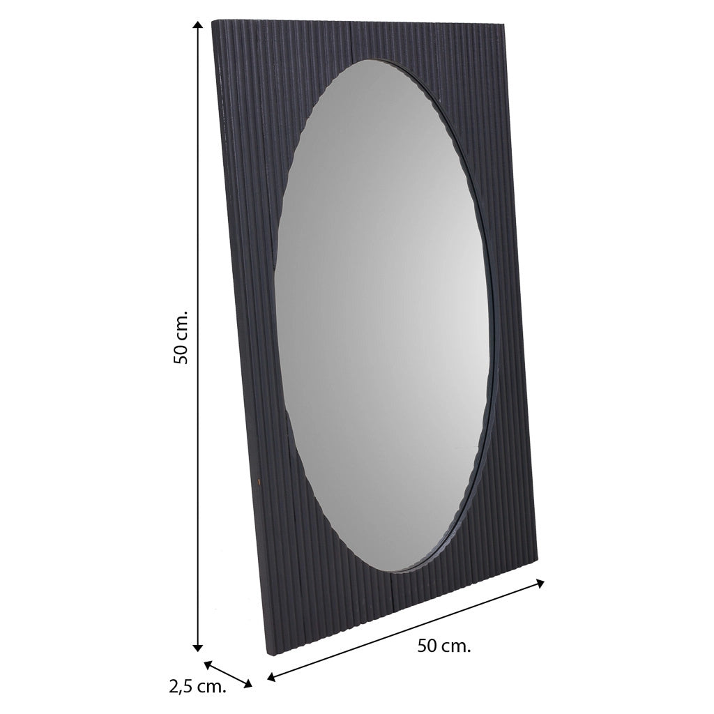Specchio in legno grigio scuro 50x2,5x80h