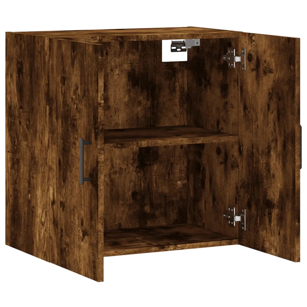 Armadietto a Muro | Mobile a Parete Rovere Fumo 60x31x60 cm in Legno Multistrato