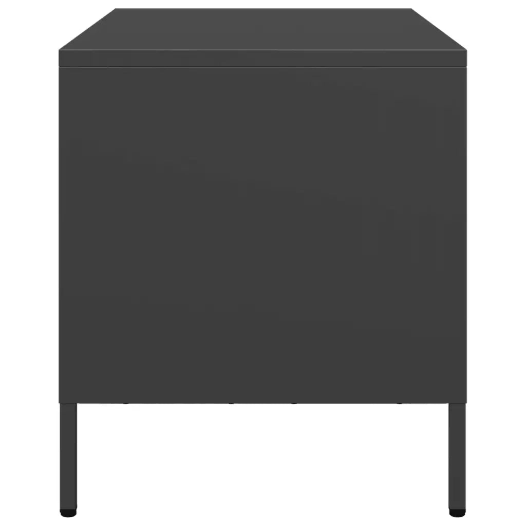 vidaXL Mobile TV Nero 68x39x43,5cm in Acciaio Laminato a Freddo