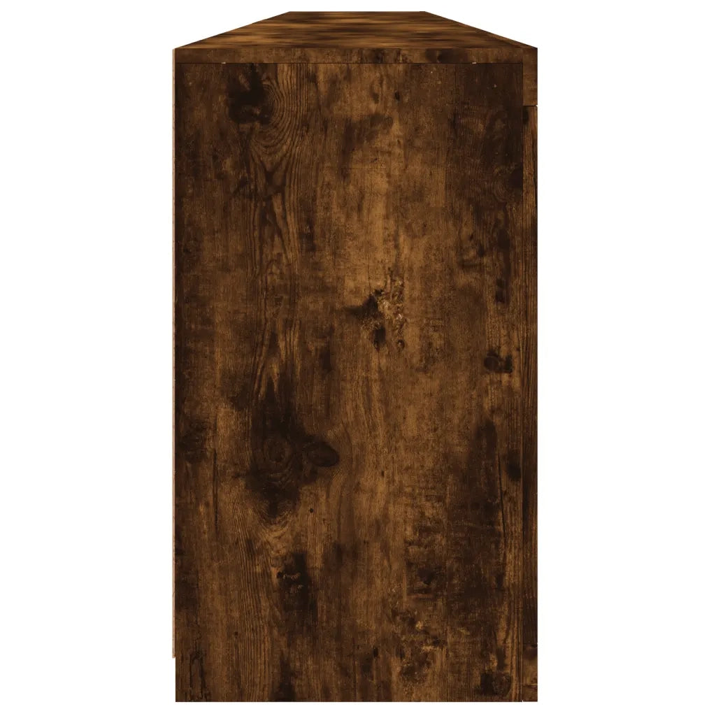 vidaXL Credenza con Luci LED Rovere Fumo 283x37x67 cm