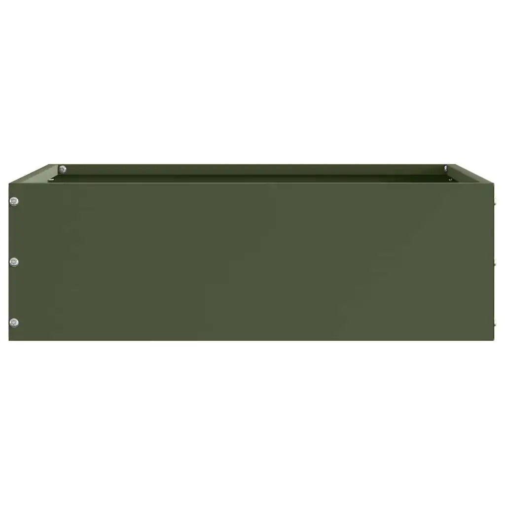 Bordura per Prato Verde oliva 40 x 40 x 13 cm Acciaio 874708