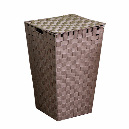 Cesto Portabiancheria in poliestere tortora quadro cm 33x33xh53