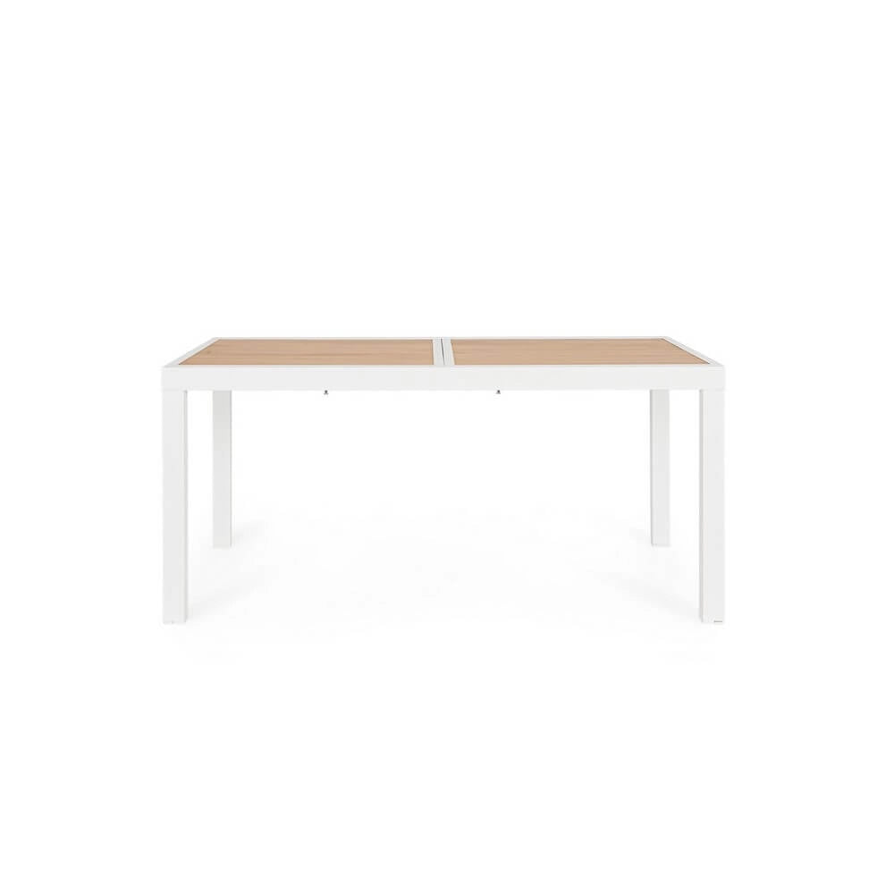 Tavolo da Giardino Allungabile in Alluminio Effetto Legno - HALVORN