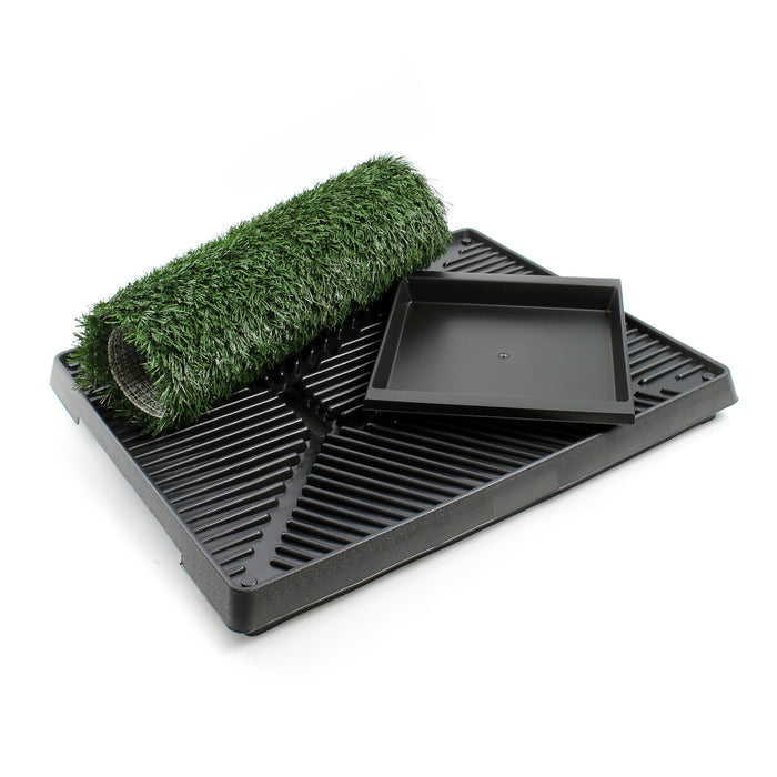 Fudajo Toilette per cani 63x51 cm Lettiera con erba sintetica per addestramento di cani e cuccioli