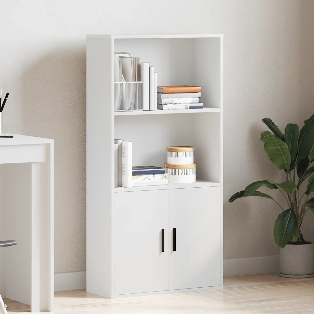 Libreria Bianca 60x24x120 cm in Legno Multistrato