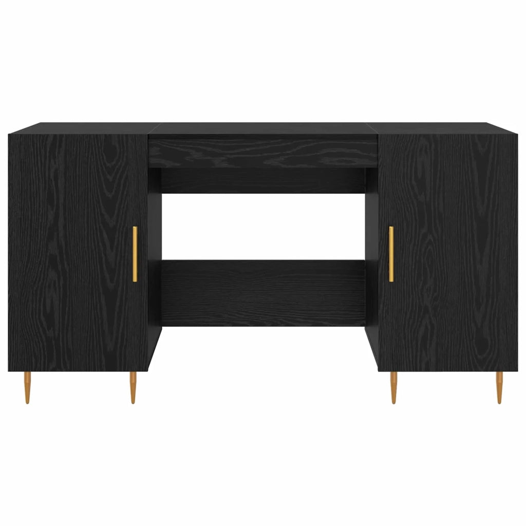 Scrivania Rovere nero 140 x 50 x 75 cm Legno multistrato 879527