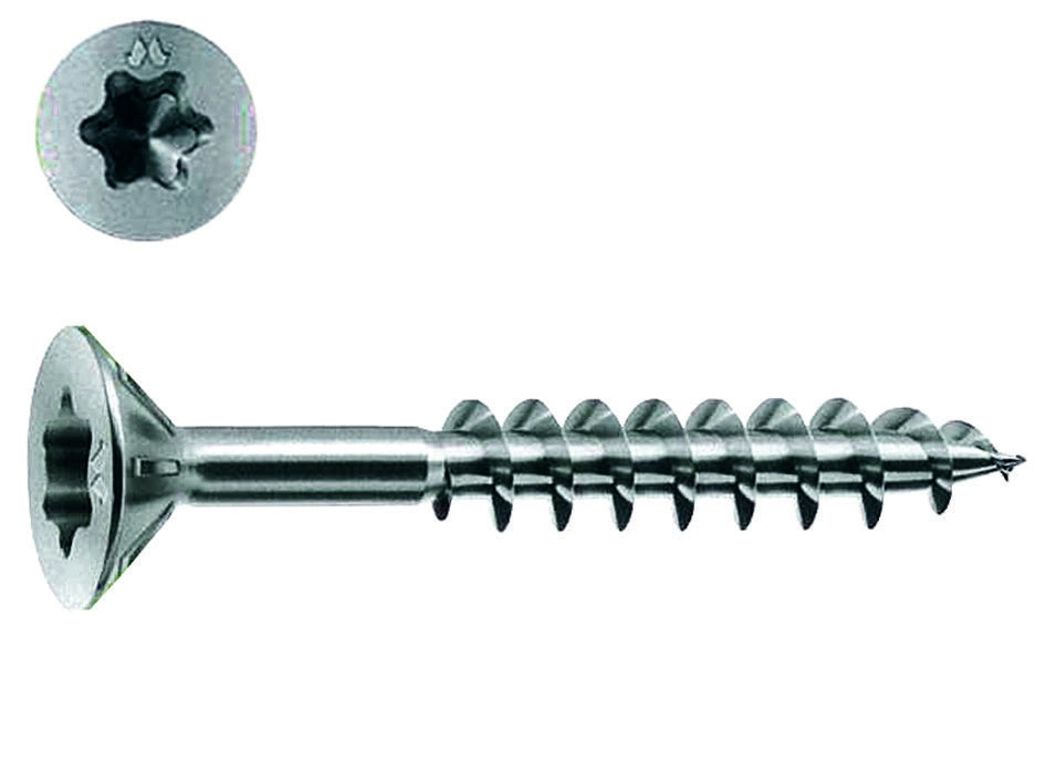 VITI PANEL-VIT PV TESTA SVASATA PIANA TORX ACCIAIO CHROMITING- - ø mm.5x120 - 100 pezzi MUSTAD
