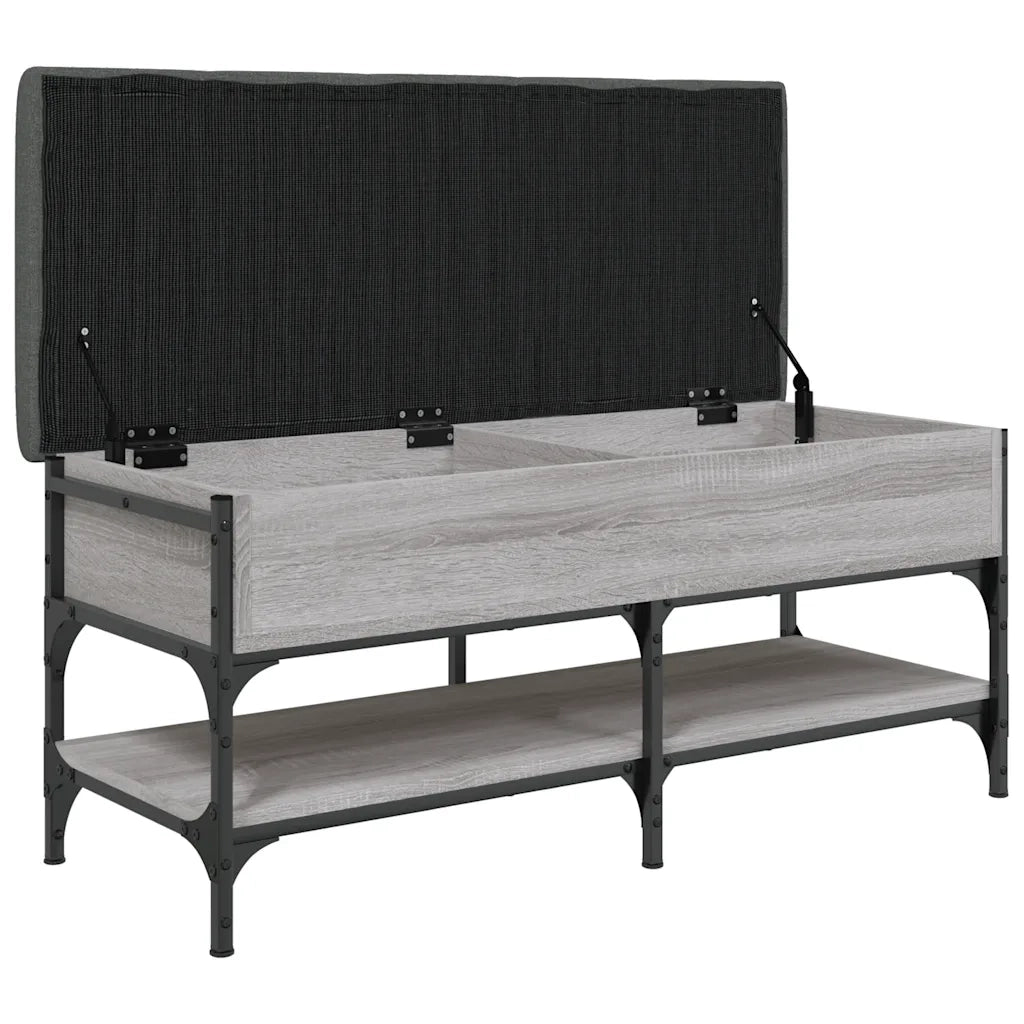 Panca Porta Scarpe-Sgabello-Panca Scarpiera Grigio Sonoma 102x42x45 cm Legno Multistrato