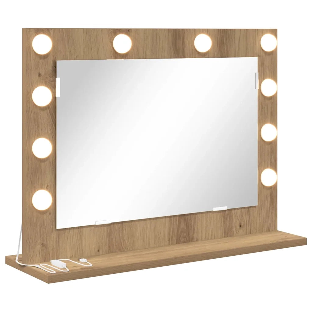 Specchio da Vanità Rovere artigianale 60 x 45 x 18 cm 868316