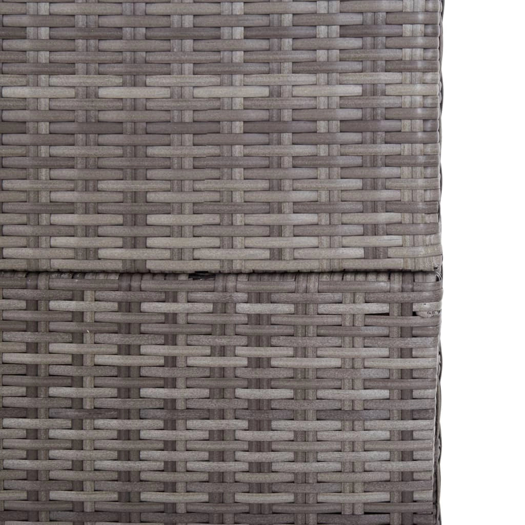 Contenitore/box da giardino grigio 150 x 100 x 100 cm resina intrecciata 02_0013085