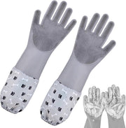 Manicure per animali - Guanti per animali - Guanti per il bagno dei gatti - Resistenti al calore - con denti - per il bagno e la massaggiatura - per gatti
