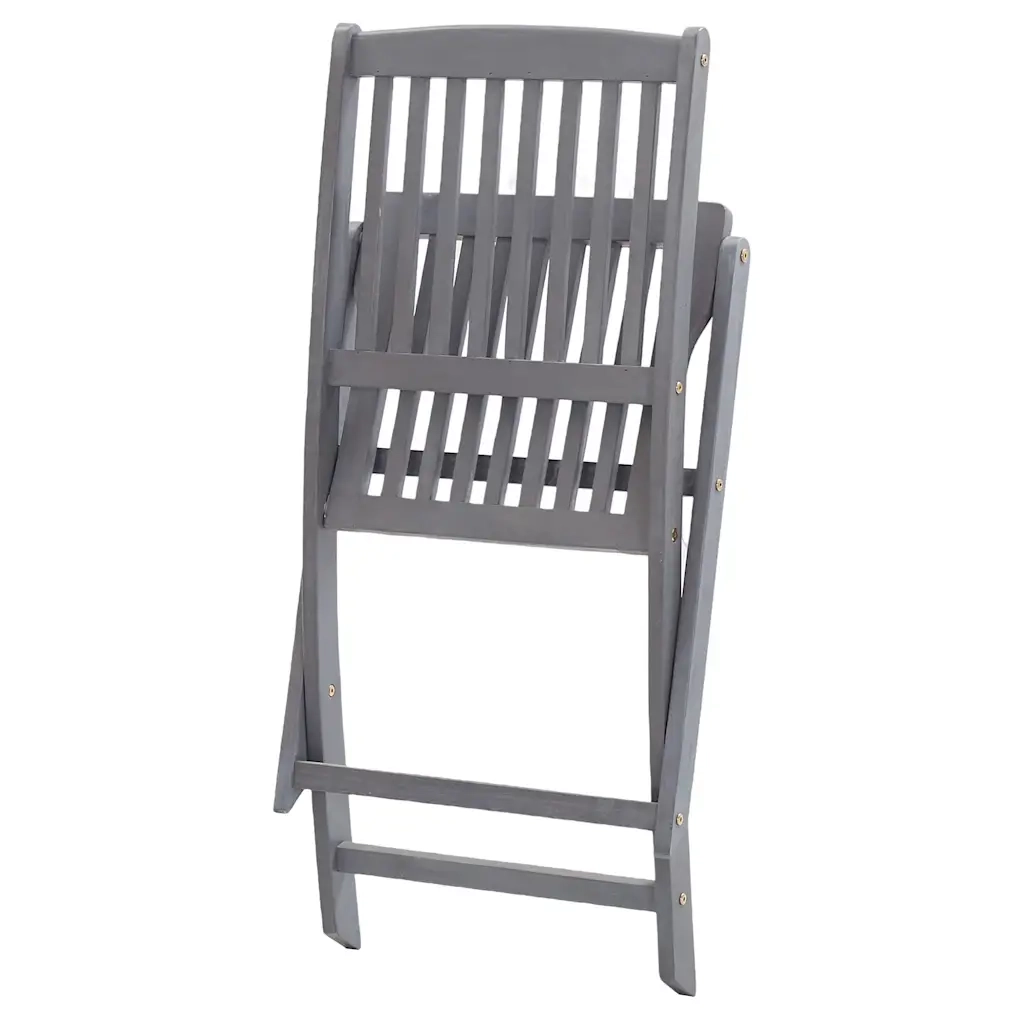 Sedie da Giardino Pieghevoli 8 pz in Legno Massello di Acacia 3078289
