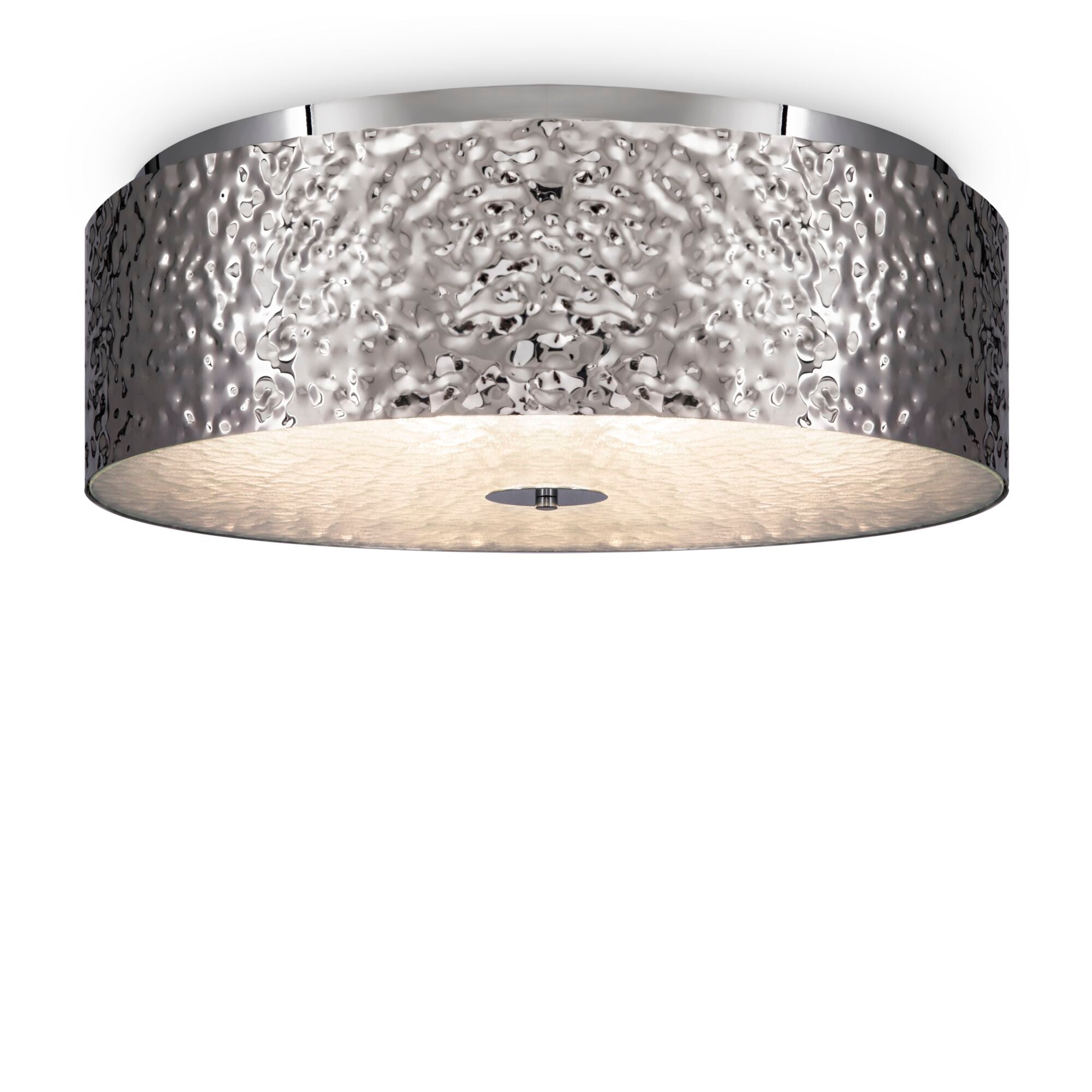 Plafoniera Modern in Metallo Ripple Cromo