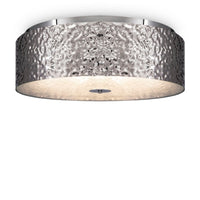 Plafoniera Modern in Metallo Ripple Cromo