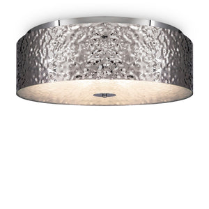 Plafoniera Modern in Metallo Ripple Cromo