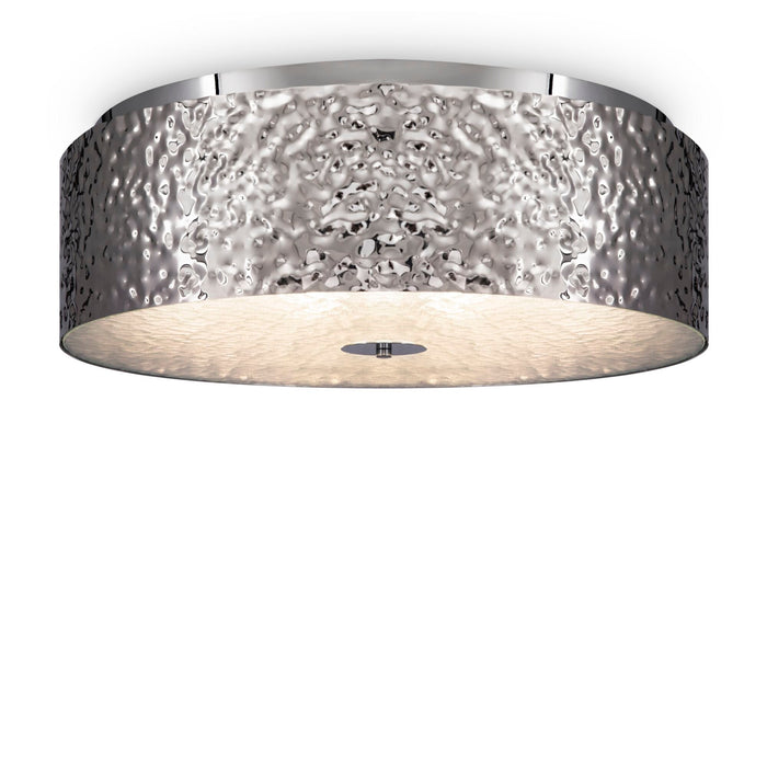 Plafoniera Modern in Metallo Ripple Cromo