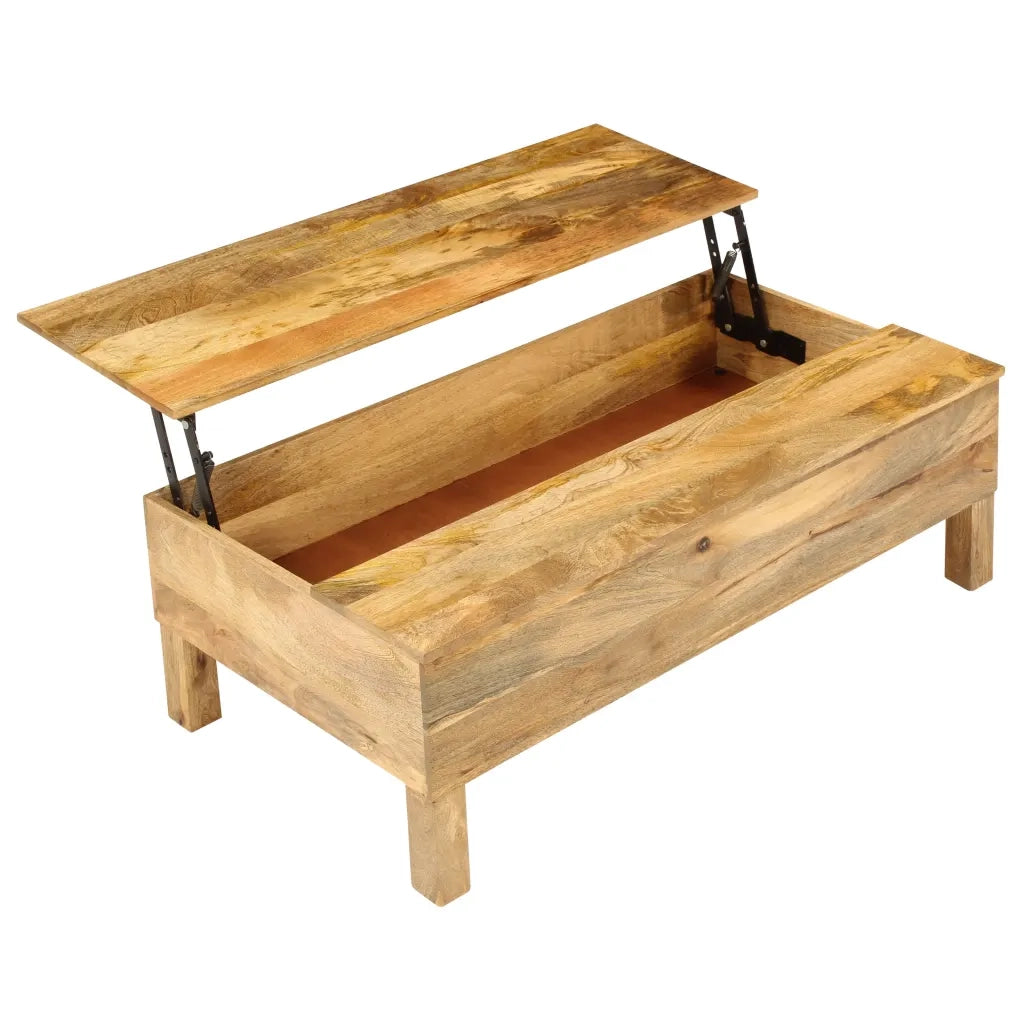 Tavolino da CaffÃ¨ in Legno Massello di Mango 110x55x35 cm cod mxl 14592