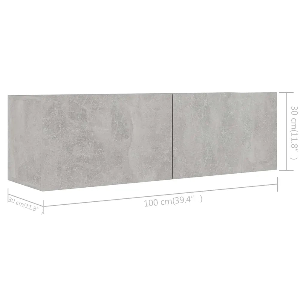 Set di Mobili Porta TV 6 pz Grigio Cemento in Legno Multistrato 3079148