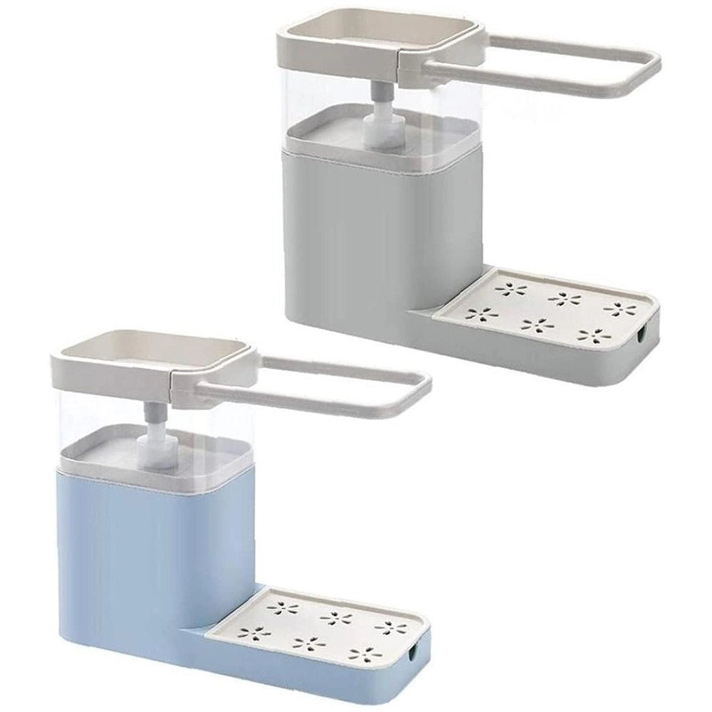 Trade Shop - Dispenser Porta Sapone Liquido Dosatore Organizer Per Lavello Lavabo 21x12x25x9 -