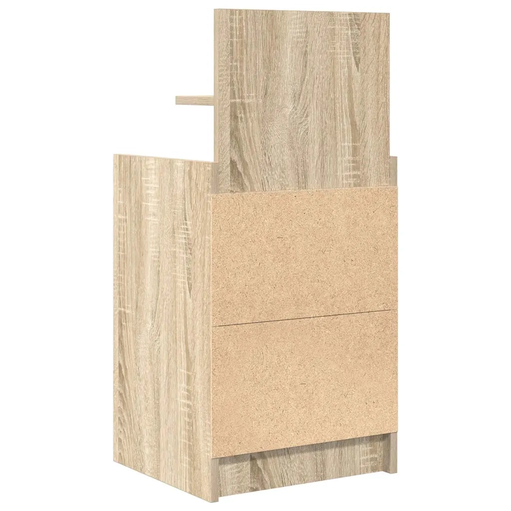Set di 2 Comodini | Armadio da Notte | Mobiletto da notte con 2 Cassetti Rovere Sonoma 38x34x80 cm
