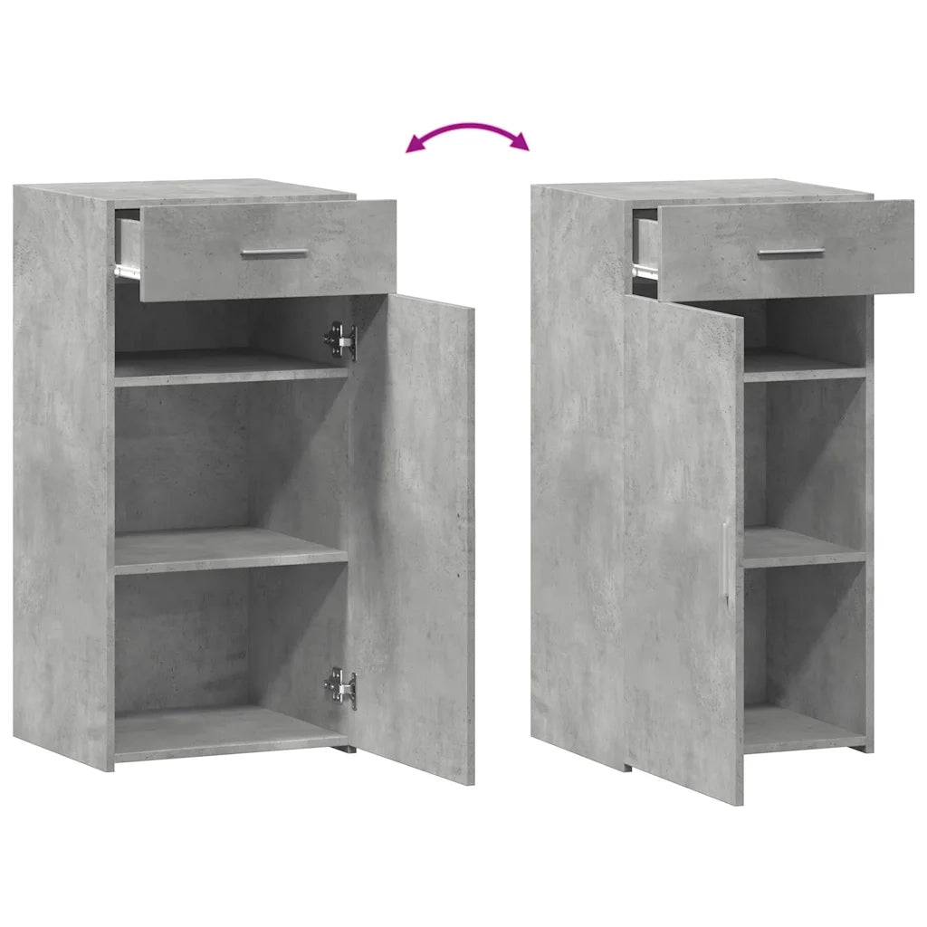 Credenza | Madia | Buffet da pranzo | Armadio da pranzo Grigio Cemento 45x42,5x93 cm in Legno Multistrato