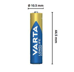 Varta batteria longlife power ministilo aaa alcalina blister 4 pezzi