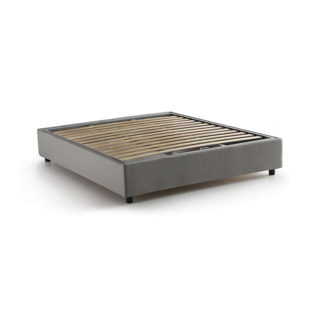 Letto Matrimoniale Alaska, Letto Matrimoniale Sfoderabile Made in Italy, Grigio
