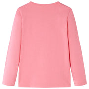 Maglietta da Bambina a Maniche Lunghe Gatto Rosa 128 13587
