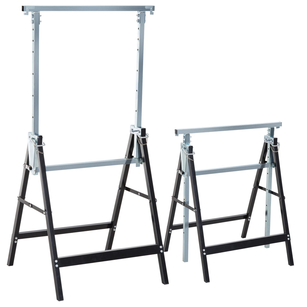 Cavalletto da lavoro regolabile in altezza ¨C zephmum ¨C 80-130 cm nero