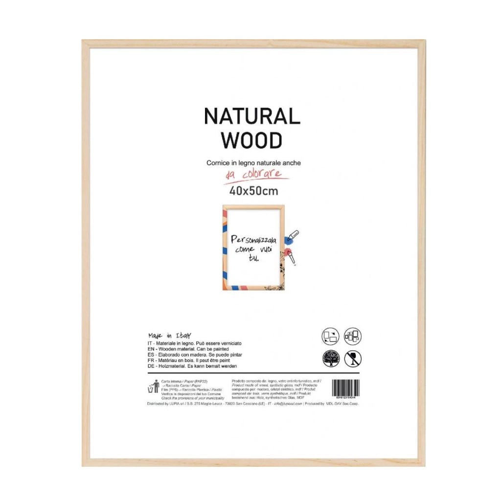 Cornice Portafoto da Parete Natural Wood 40 x 50 cm