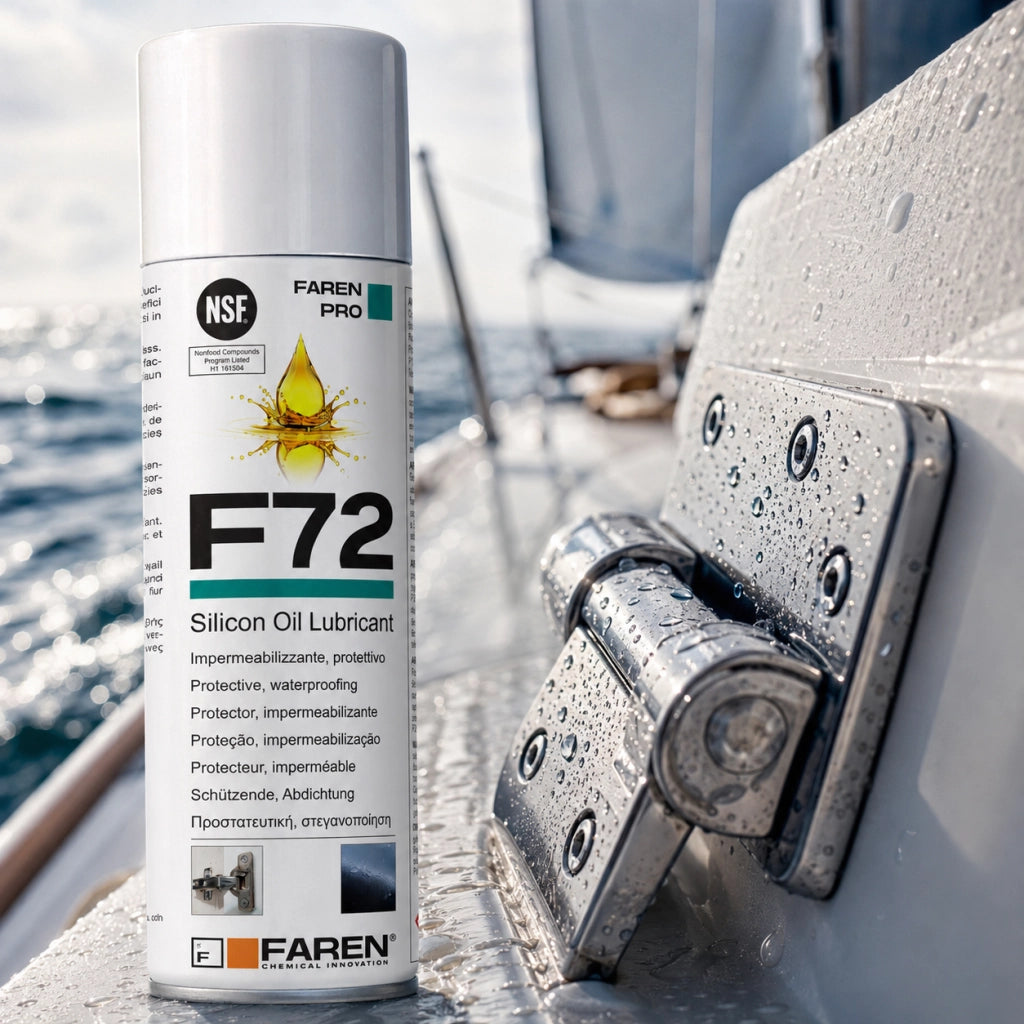 Faren f72 olio silicone spray 400ml lubrificante idrorepellente metalli 3 pezzi