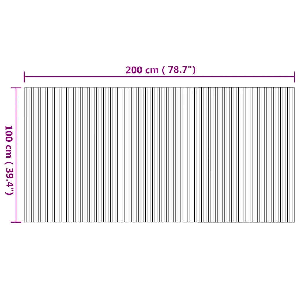 Tappeto Rettangolare Naturale 100x200 cm in BambÃ¹