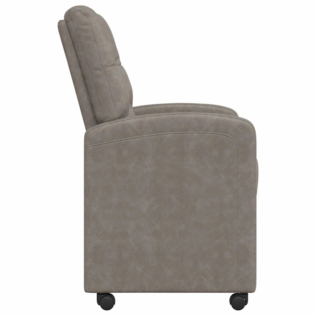 Sedie da Pranzo con Ruote 2 pcs Grigio 58 x 67 x 97 cm 42017859