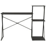 Scrivania con Ripiano Nera 116x50x93 cm 20288