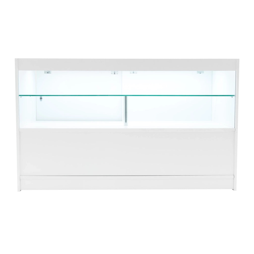 Set Banconi Negozi Bianco Phoenix LED C1500 CM60 TB60 con Serrature e Vetrina