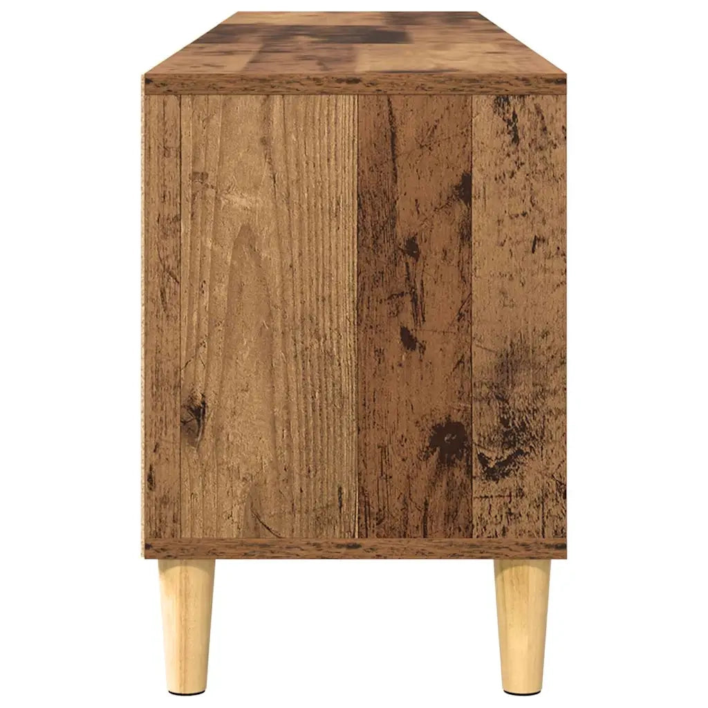 Mobile porta TV rettangolare rustico con pratici ripiani 150 x 30 x 45 cm legno composito finitura legno anticato 02_0052479