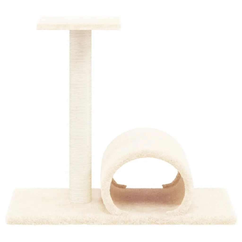 Palo Tiragraffi per Gatti con Tunnel Crema 60x34,5x50 cm cod mxl 20575