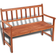 Panca da Giardino 120 cm in Legno Massello di Acacia