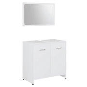 Set Mobili da Bagno | Armadio da bagno Bianco in Legno Multistrato