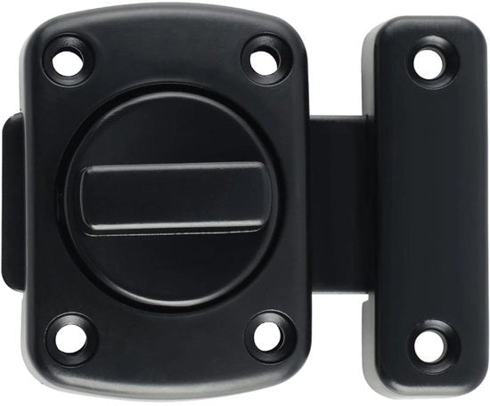 Porta blindo 64x52 mm - Schermo di sicurezza a scorrimento - Chiusura di sicurezza - Maniglia a doppia faccia girevole - Nero